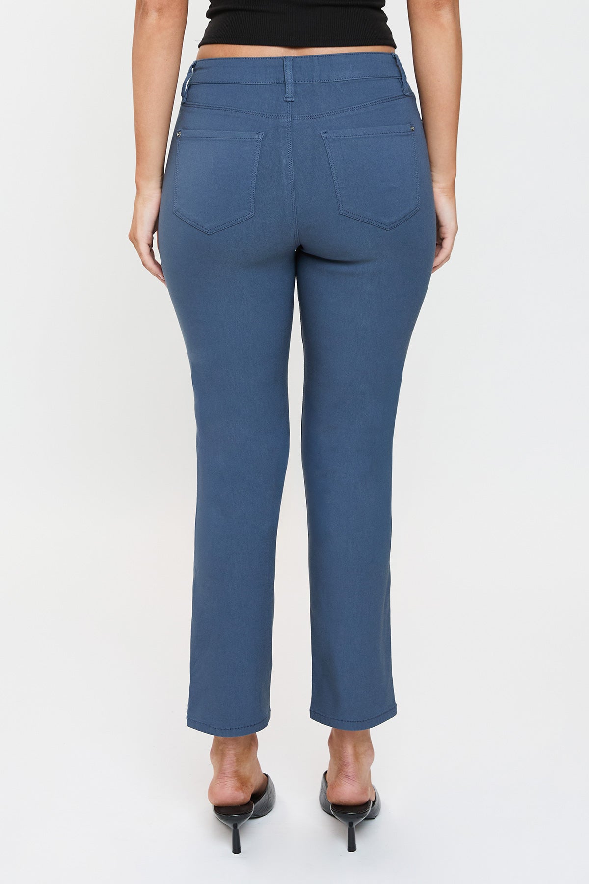Women's Hyperstretch Cropped Straight Pants in Indigo view 4 - Comfort Stretch (bottom)