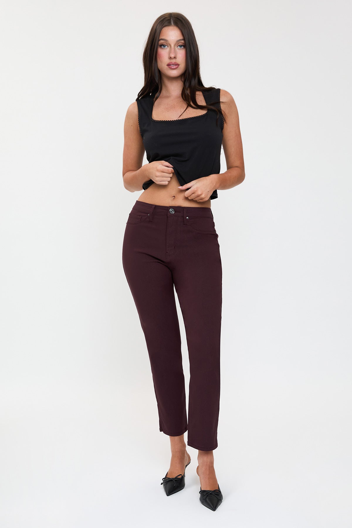 Women's Hyperstretch Cropped Straight Pants view 42 - Comfort Stretch (bottom)
