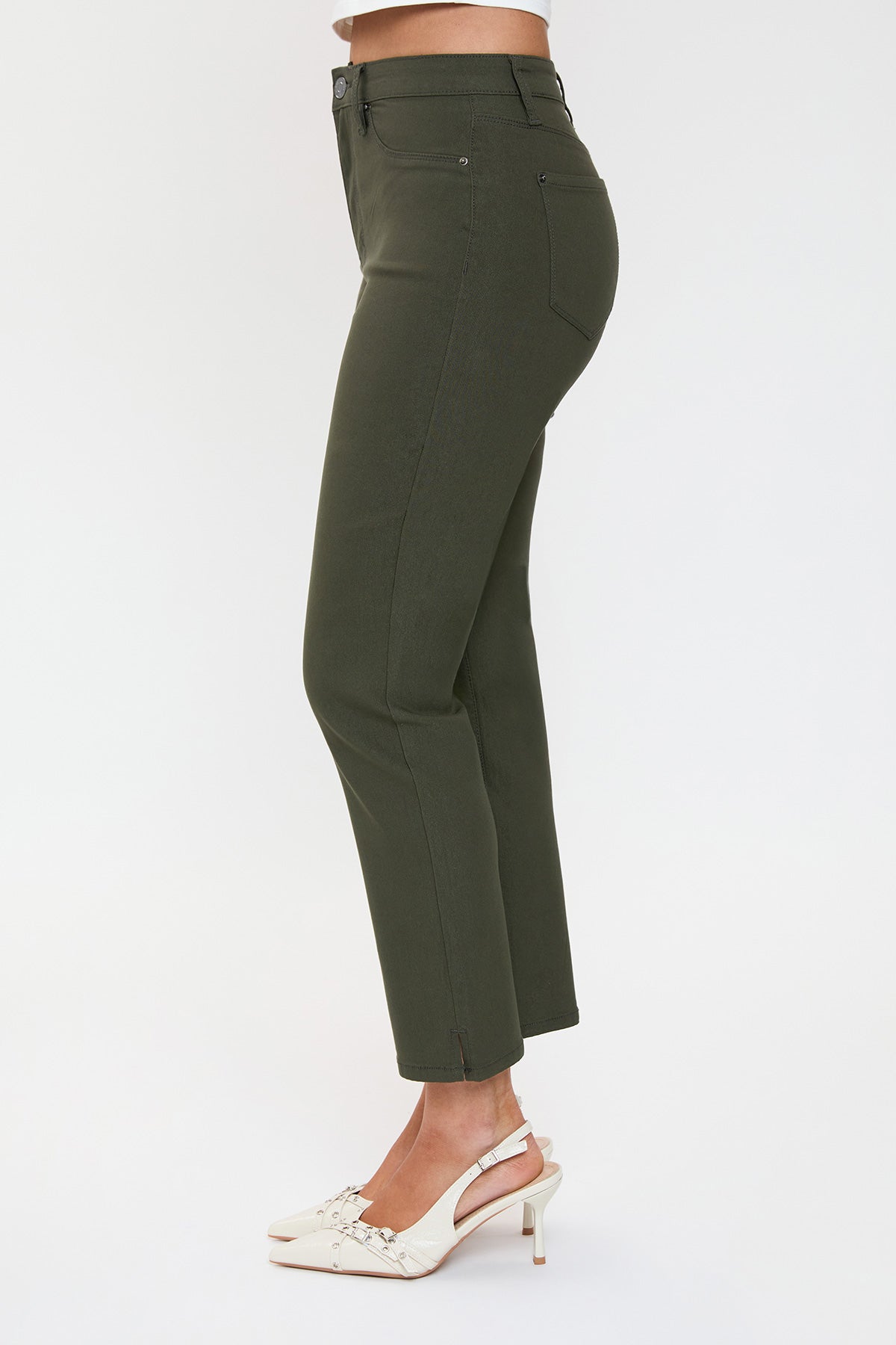 Women's Hyperstretch Cropped Straight Pants view 45 - Comfort Stretch (bottom)