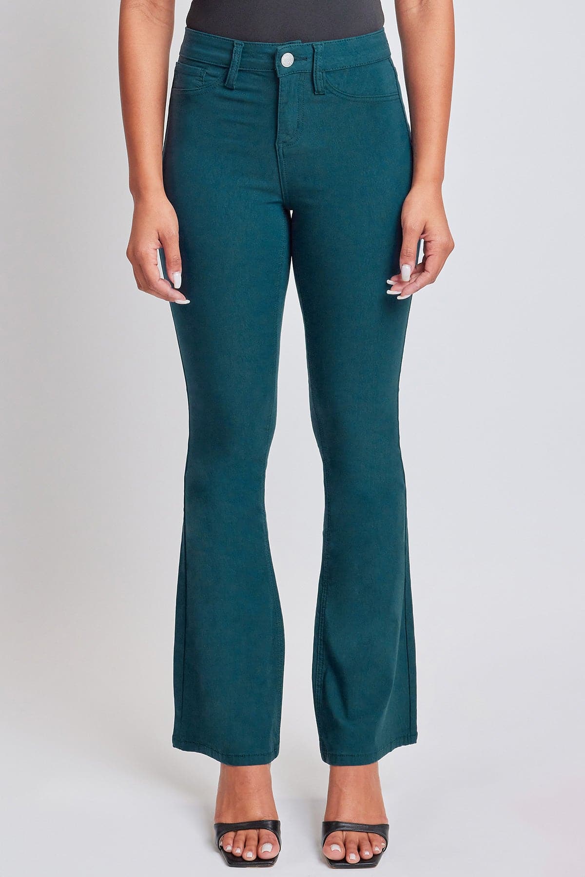 Women's Hyperstretch Flare Pants in Blue Steel view 6 - Comfort Stretch (bottom)