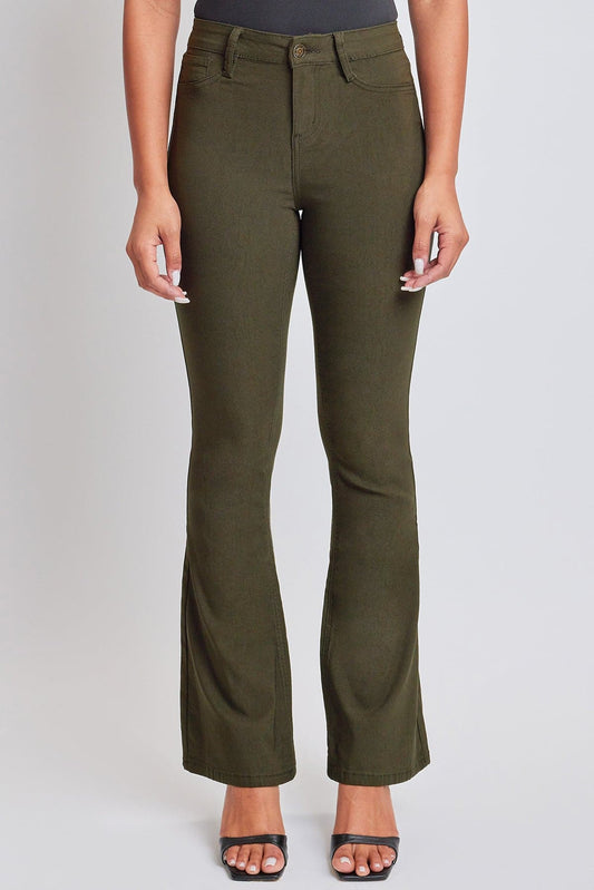 Women's Hyperstretch Flare Pants in Dark Olive view 2 - Comfort Stretch (bottom)