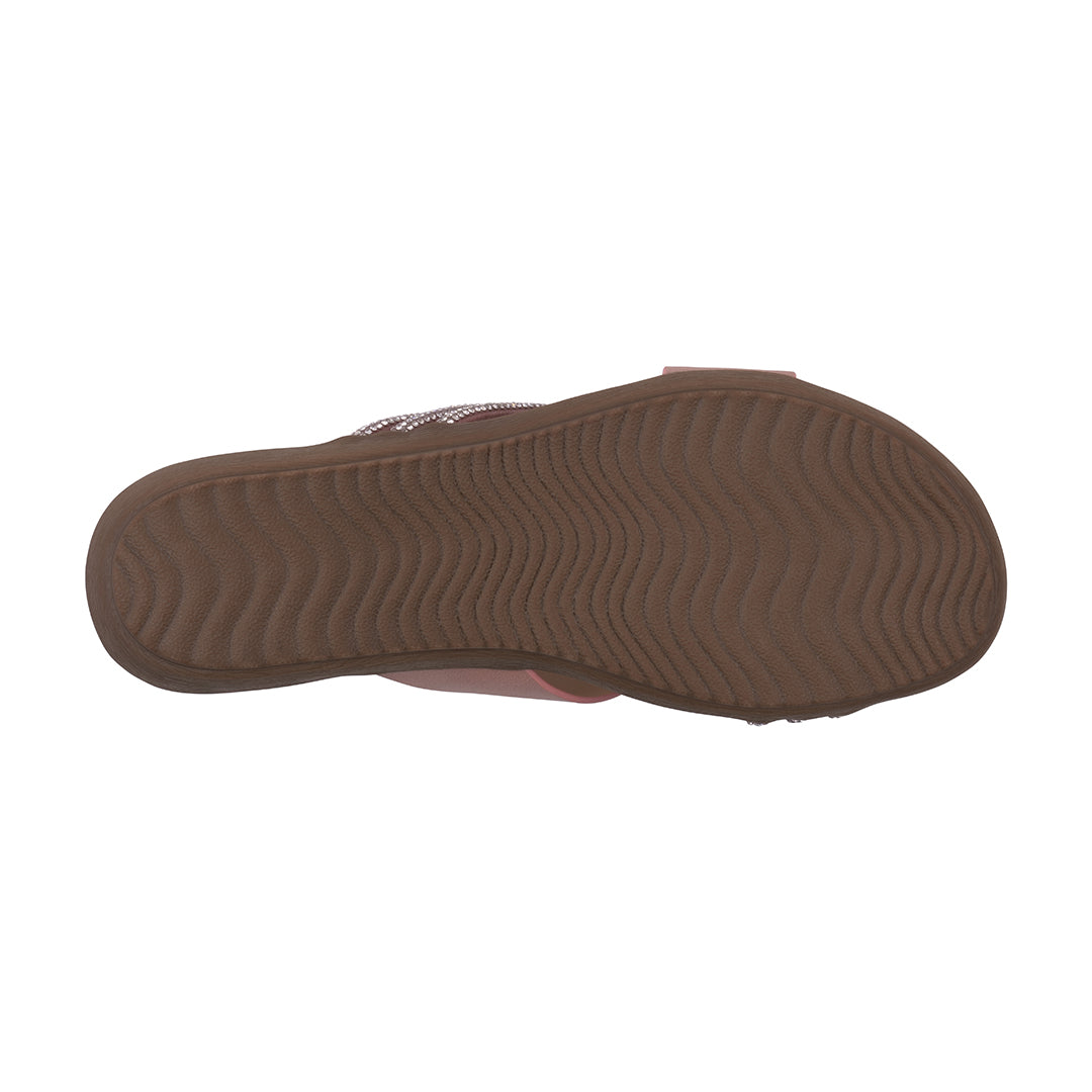 Women's Iris Blush Embellished Asymmetrical Flat Sandals Blush view 5 (shoe) - women's iris flatform sa - shop at us.meeeshop