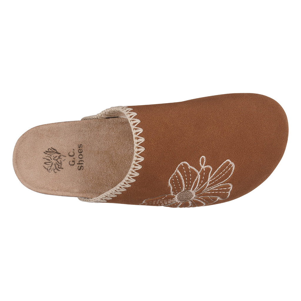 Women's Jamie Cognac Slide Footbed Clogs Cognac view 3 (piece) - footbed clogs, slide footbed clogs - shop at us.meeeshop