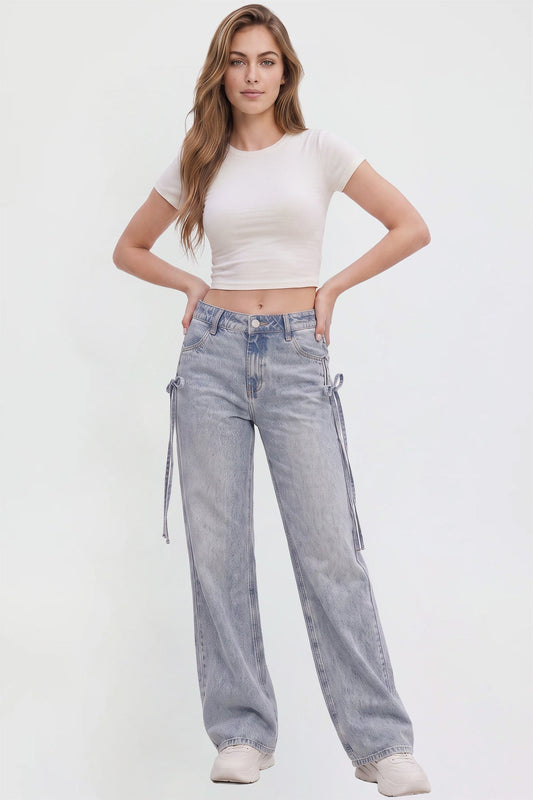 Women's Joey Ultra Wide Leg Jeans in M Medium Blue - Women'S Joey Jeans (bottom)
