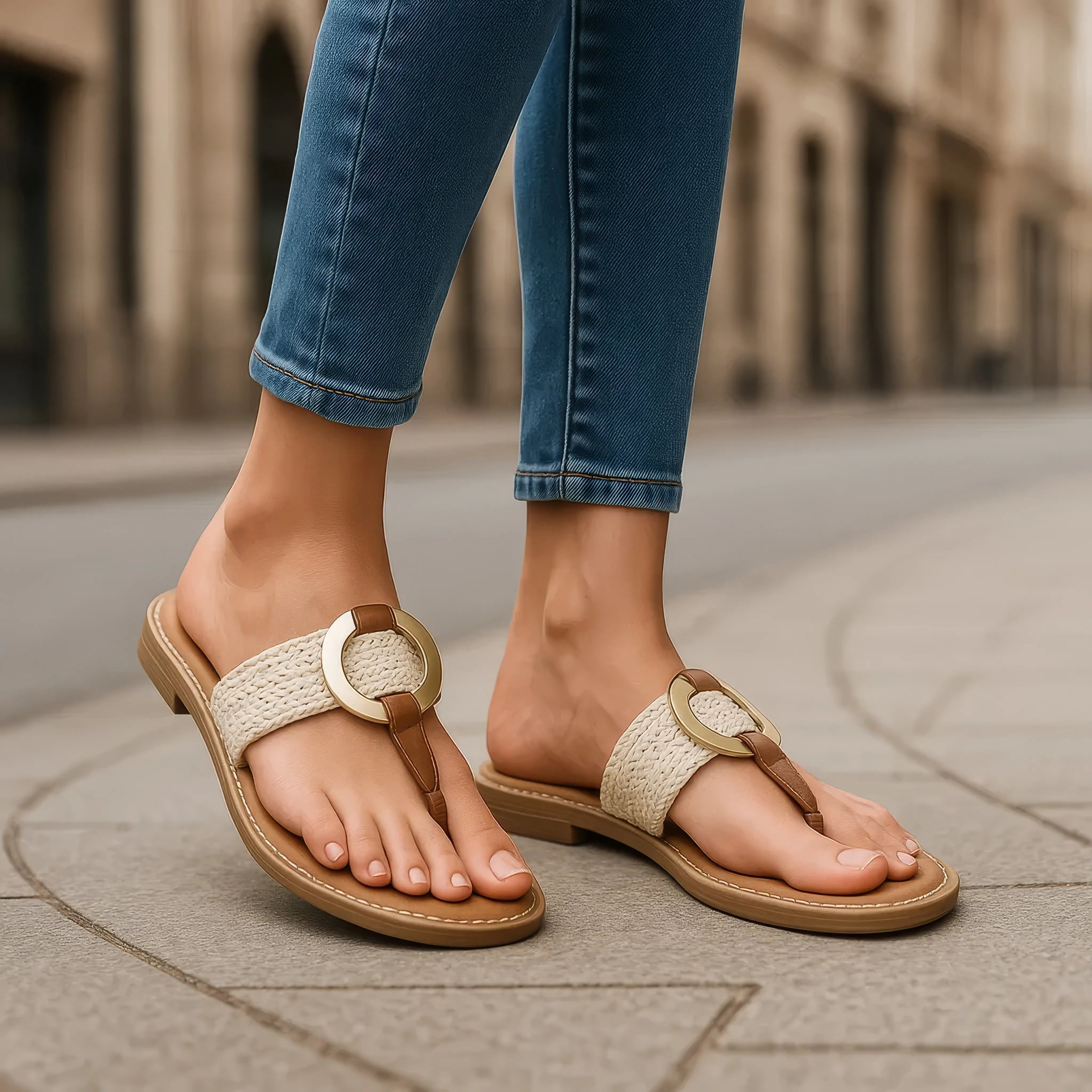 Women's Jovie Black Thong Flat Sandals Black view 5 (shoe) - flat sandals, thong flat sandals - shop at us.meeeshop