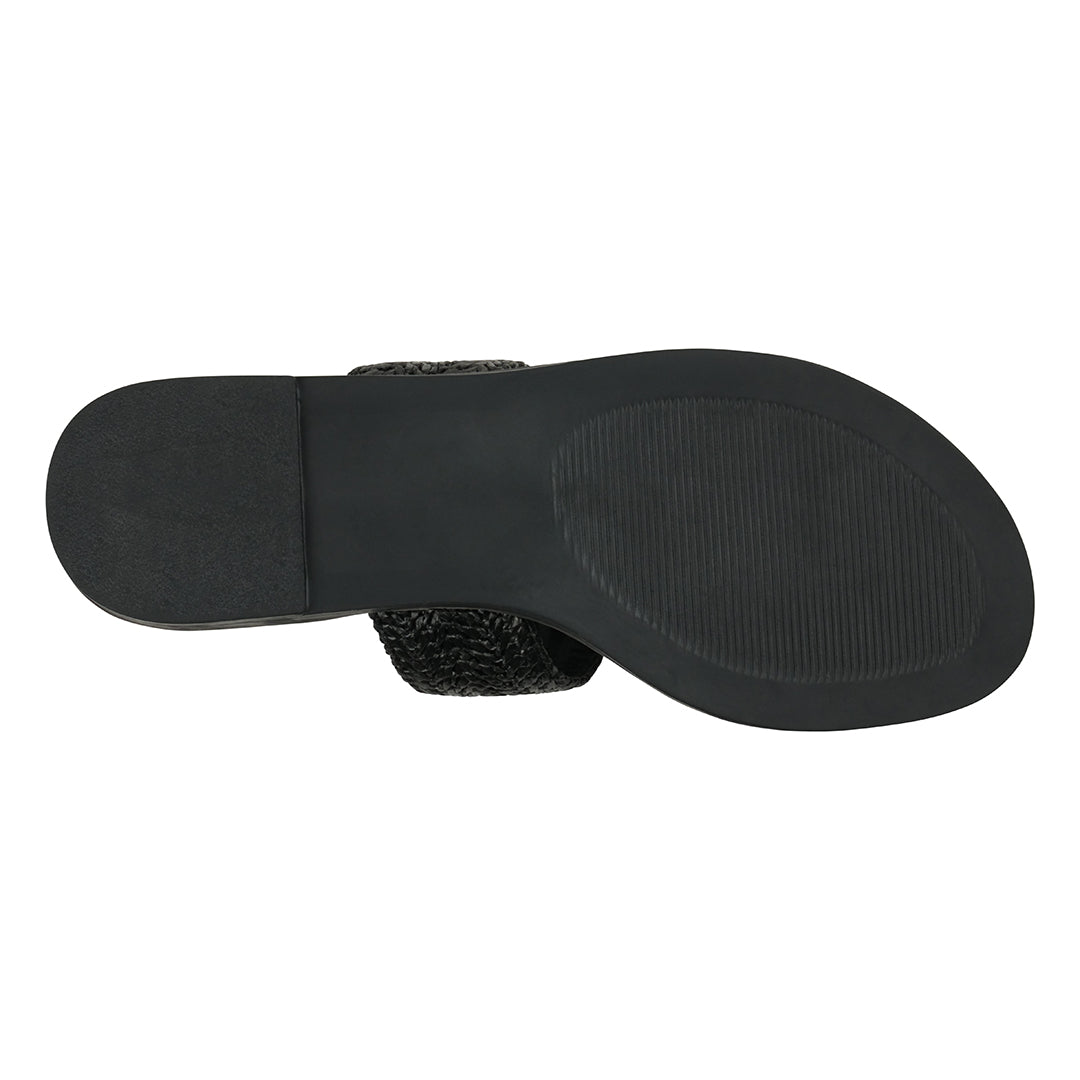 Women's Jovie Black Thong Flat Sandals Black view 7 (shoe) - flat sandals, thong flat sandals - shop at us.meeeshop