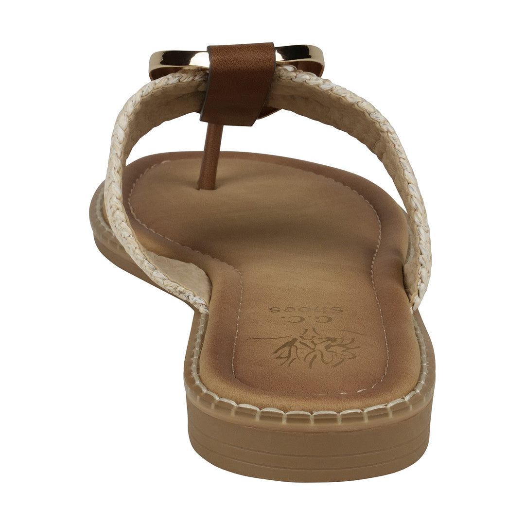 Women's Jovie Natural Thong Flat Sandals Natural view 6 (shoe) - flat sandals, thong flat sandals - shop at us.meeeshop