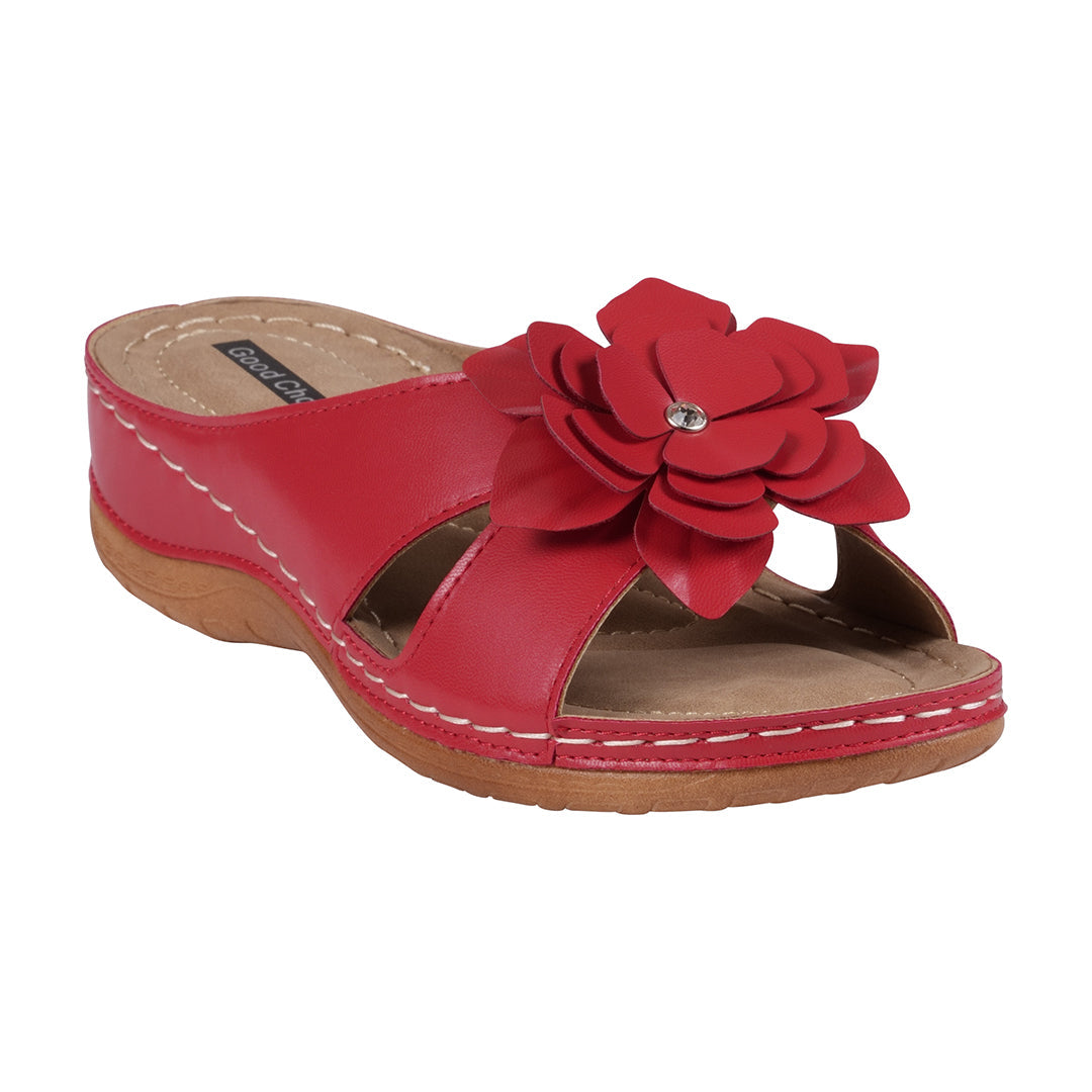 Women's Joy Coral Flower Flat Sandals Coral (shoe) - women's joy shoes, women's joy bee sandals, ortho  - shop at us.meeeshop