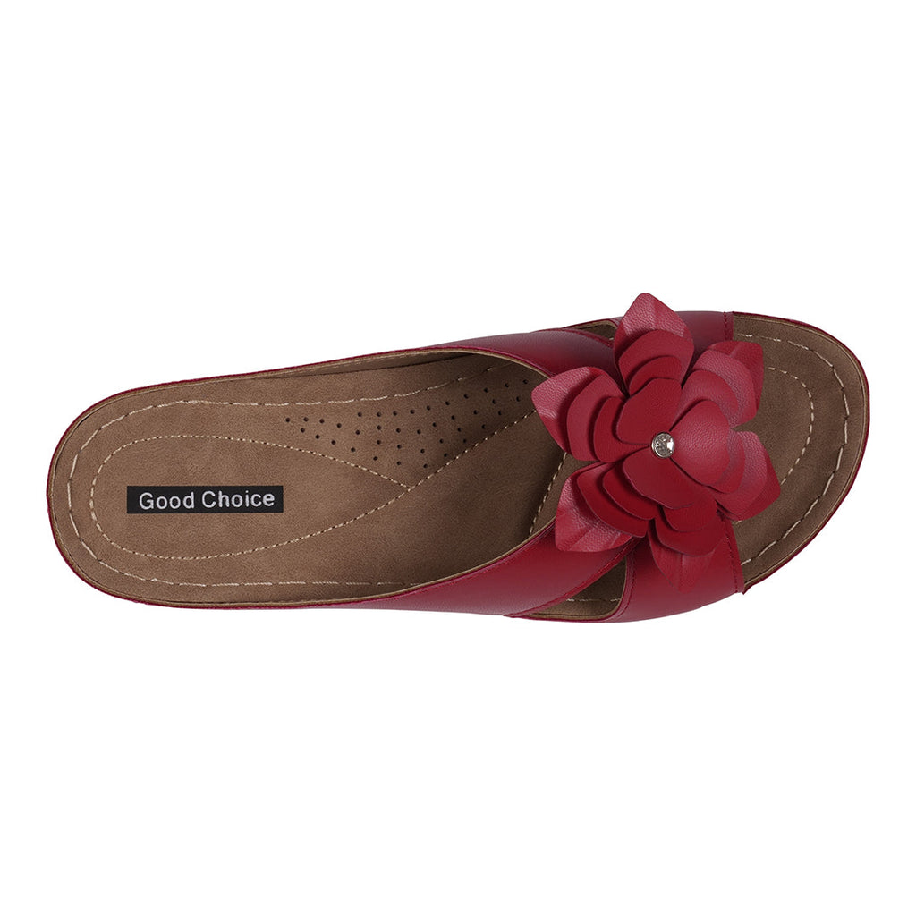 Women's Joy Coral Flower Flat Sandals Coral view 2 (shoe) - women's joy shoes, women's joy bee sandals, - shop at us.meeeshop