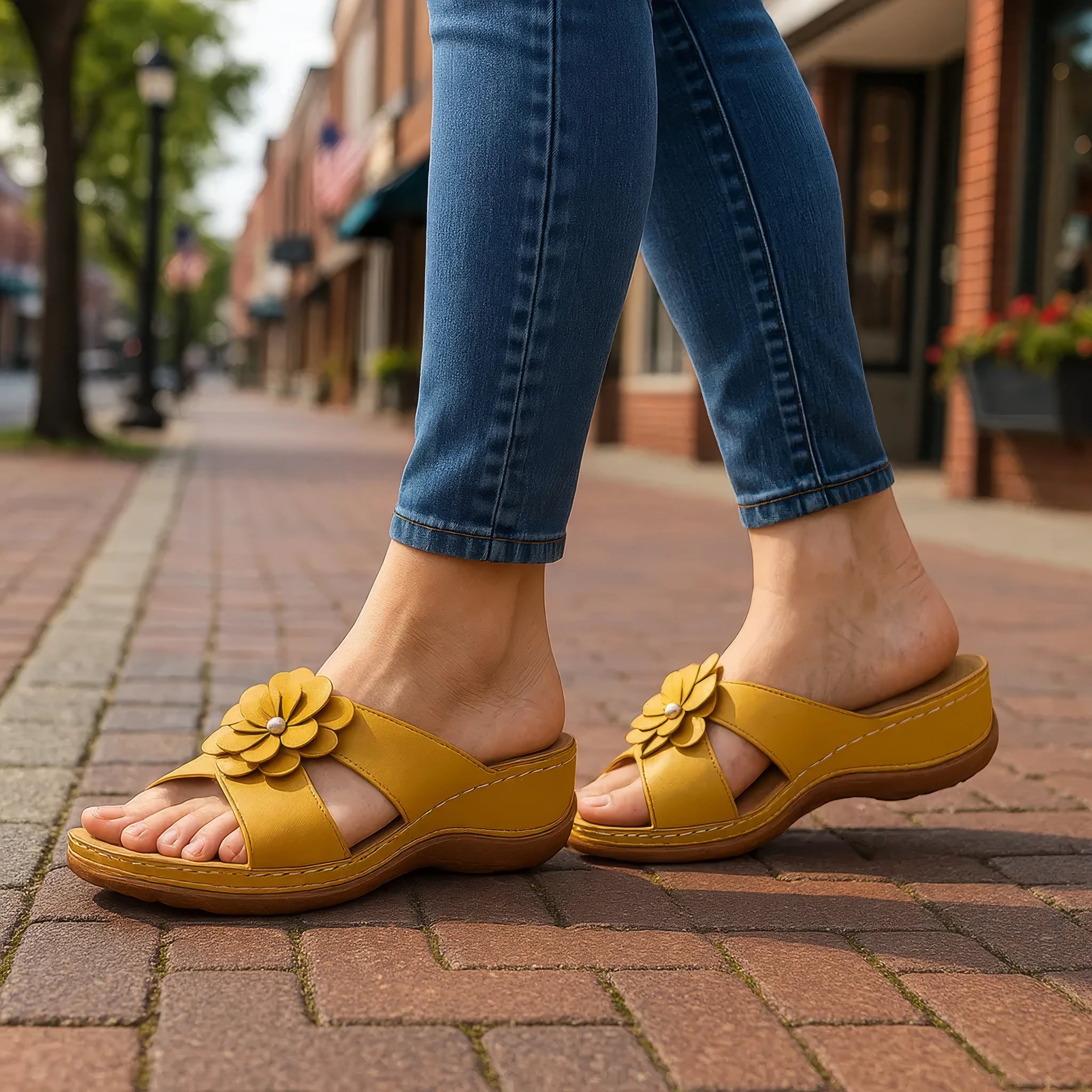 Women's Joy Coral Flower Flat Sandals Coral view 4 (shoe) - women's joy shoes, women's joy bee sandals, - shop at us.meeeshop