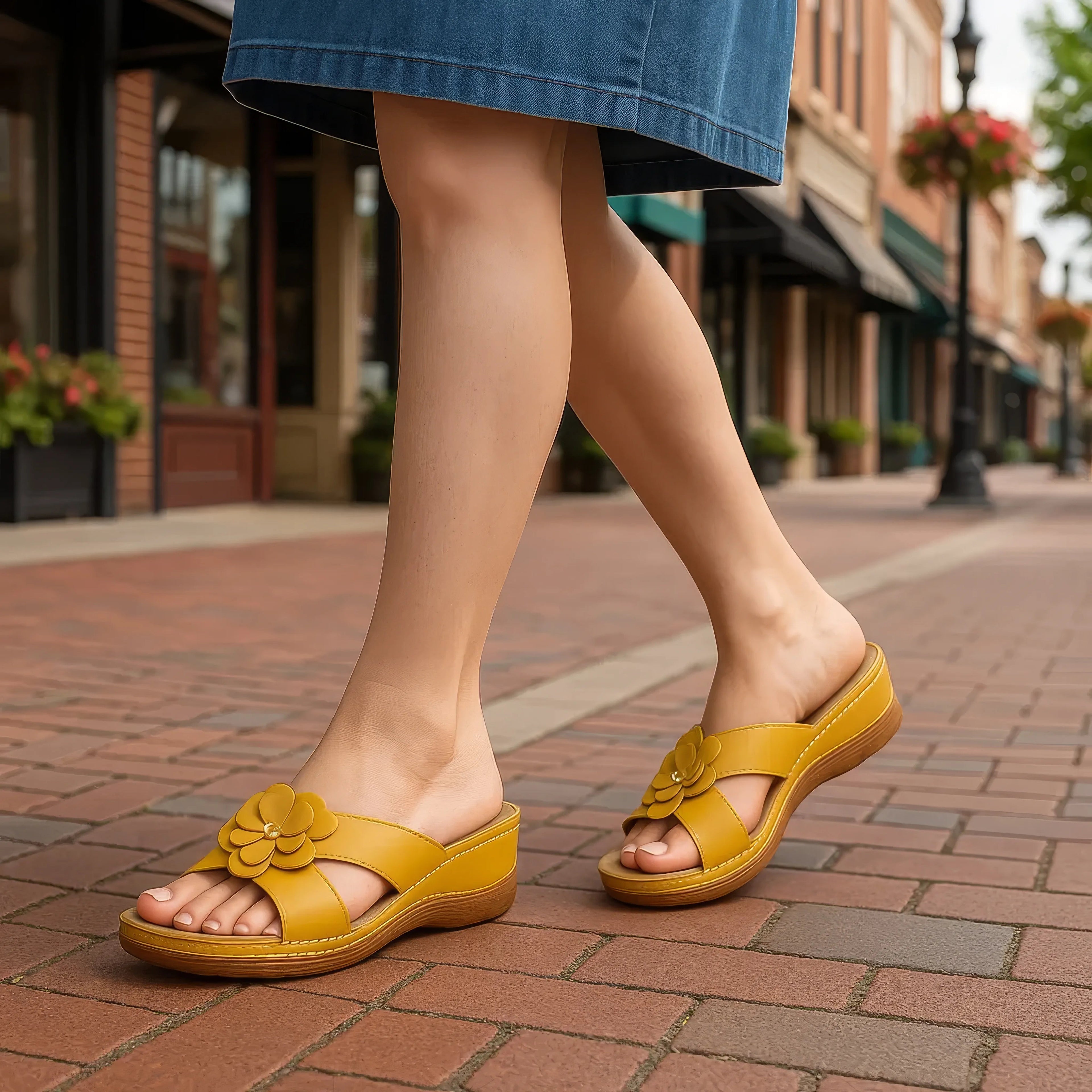 Women's Joy Coral Flower Flat Sandals Coral view 6 (shoe) - women's joy shoes, women's joy bee sandals, - shop at us.meeeshop