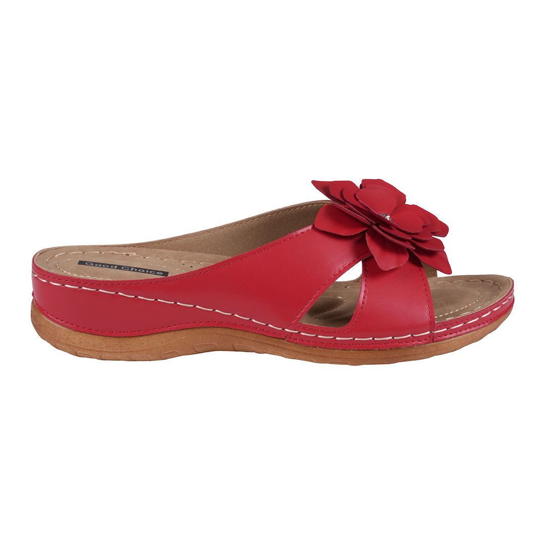 Women's Joy Coral Flower Flat Sandals Coral view 8 (shoe) - women's joy shoes, women's joy bee sandals, - shop at us.meeeshop