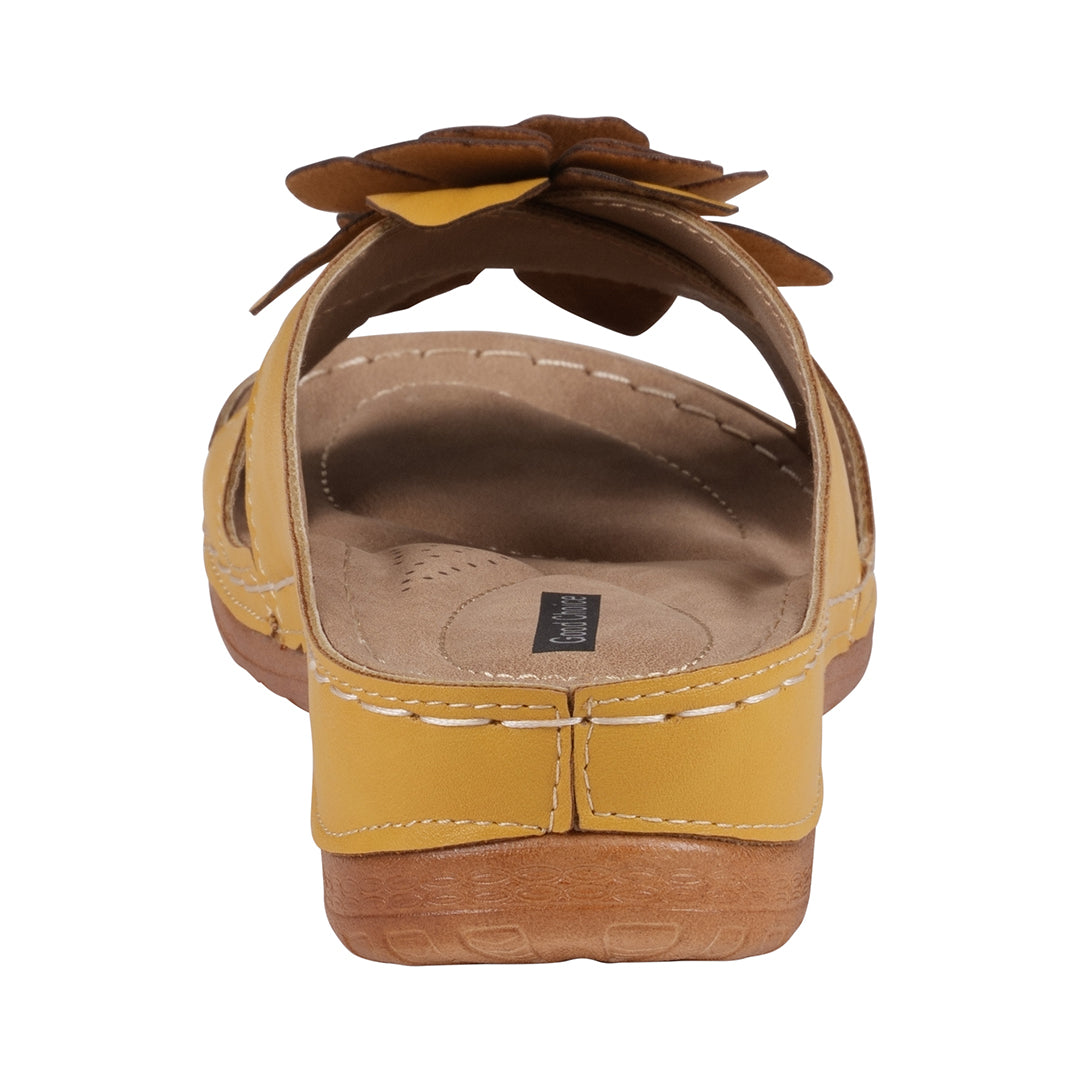 Women's Joy Yellow Flower Flat Sandals Yellow view 7 (shoe) - women's joy shoes, women's joy bee sandal - shop at us.meeeshop
