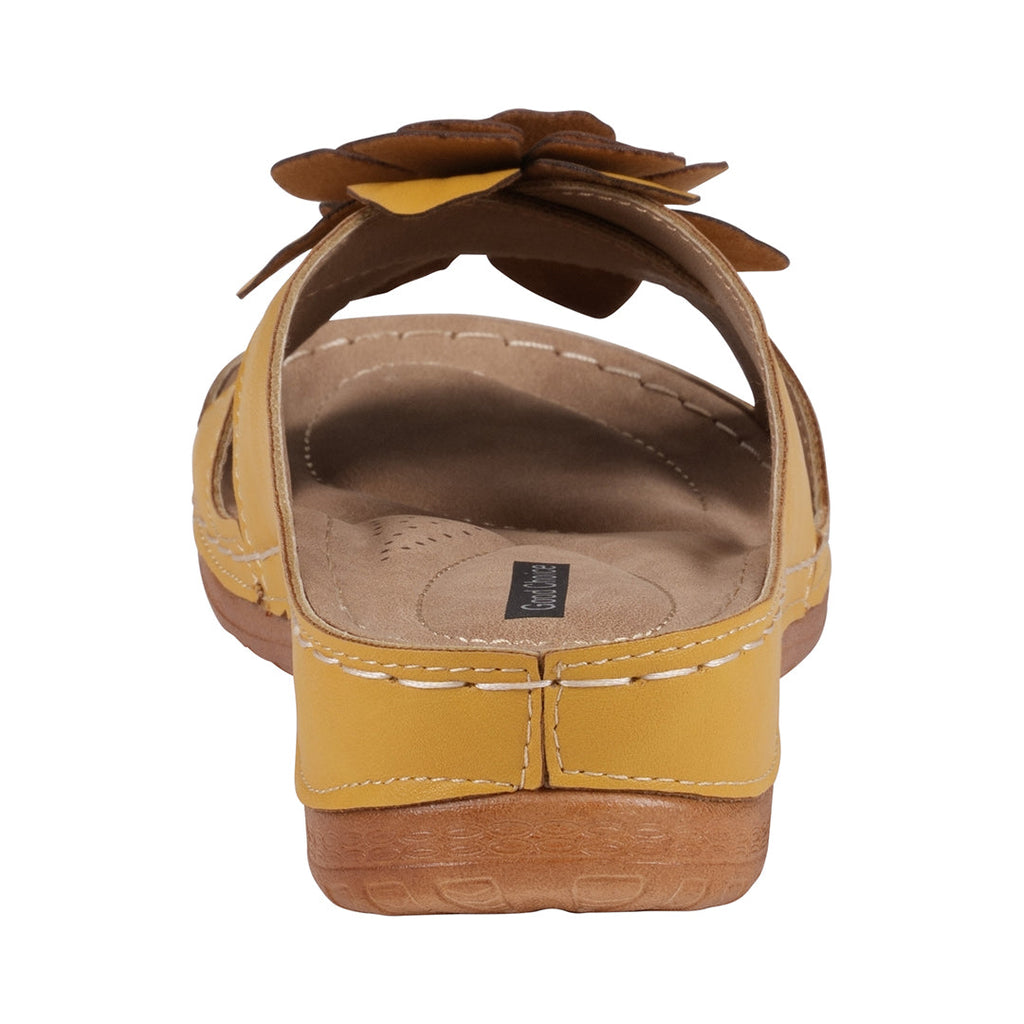Women's Joy Yellow Flower Flat Sandals Yellow view 7 (shoe) - women's joy shoes, women's joy bee sandal - shop at us.meeeshop