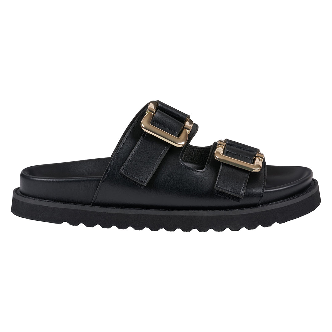 Women's Juno Black Slide Footbed Sandals Black view 2 (shoe) - women's juno shoes, merrell women's juno - shop at us.meeeshop