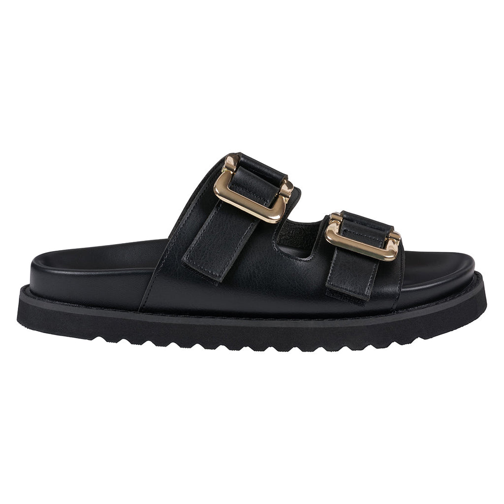 Women's Juno Black Slide Footbed Sandals Black view 2 (shoe) - women's juno shoes, merrell women's juno - shop at us.meeeshop