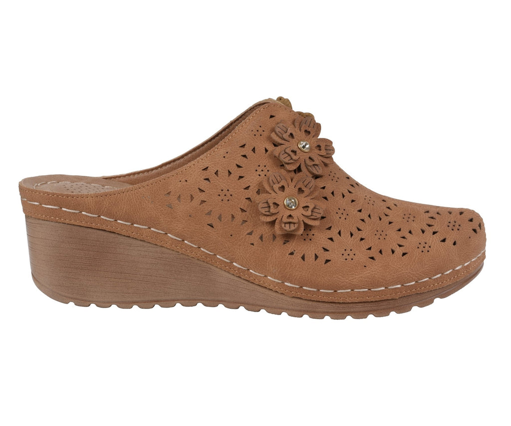 Women's Krista Brown Flat Brown view 2 (shoe) - brown flat, krista brown flat - shop at us.meeeshop