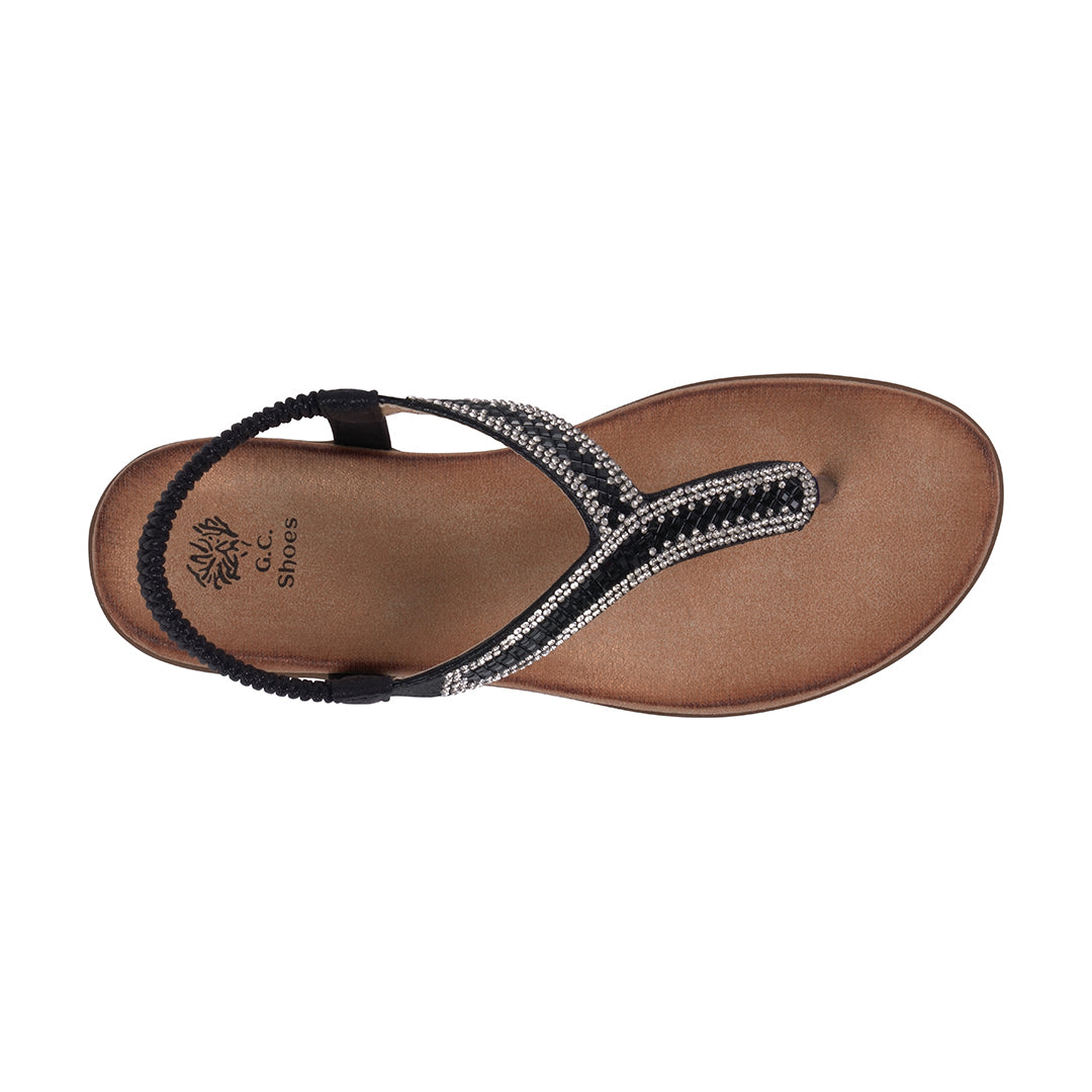 Women's Lori Black Embellished Flat Sandals Black view 3 (shoe) - women's lori's shoes, women's sandals - shop at us.meeeshop