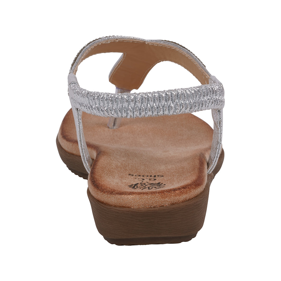 Women's Lori Silver Embellished Flat Sandals Silver view 4 (shoe) - women's lori's shoes, women's sanda - shop at us.meeeshop