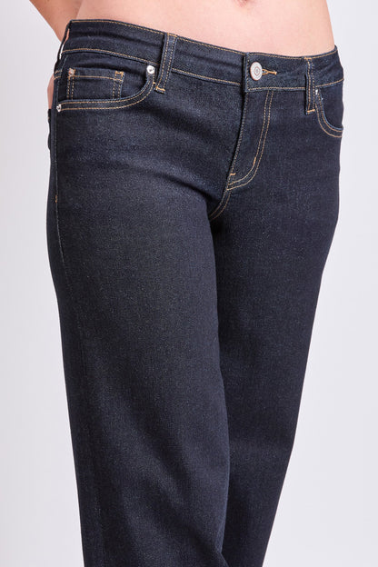 Women's Low Rise Wide Leg Cuff Jeans in D Dark Blue view 6 - Women'S Low Jeans (bottom)