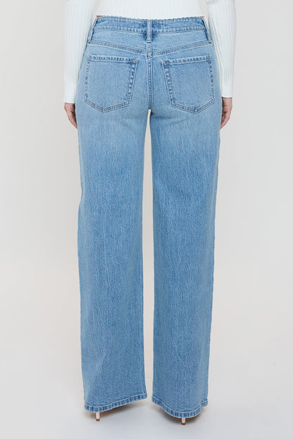 Women's Luxe Asymmetrical Wide Leg Jeans in L Light Blue view 12 - Women'S Luxe Jeans (bottom)