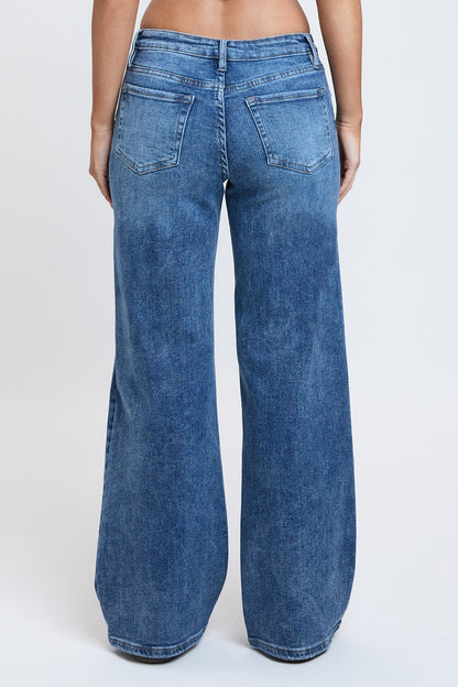 Women's Luxe Bella Wide Leg Jeans in M Medium Blue view 11 - Women'S Luxe Jeans (bottom)