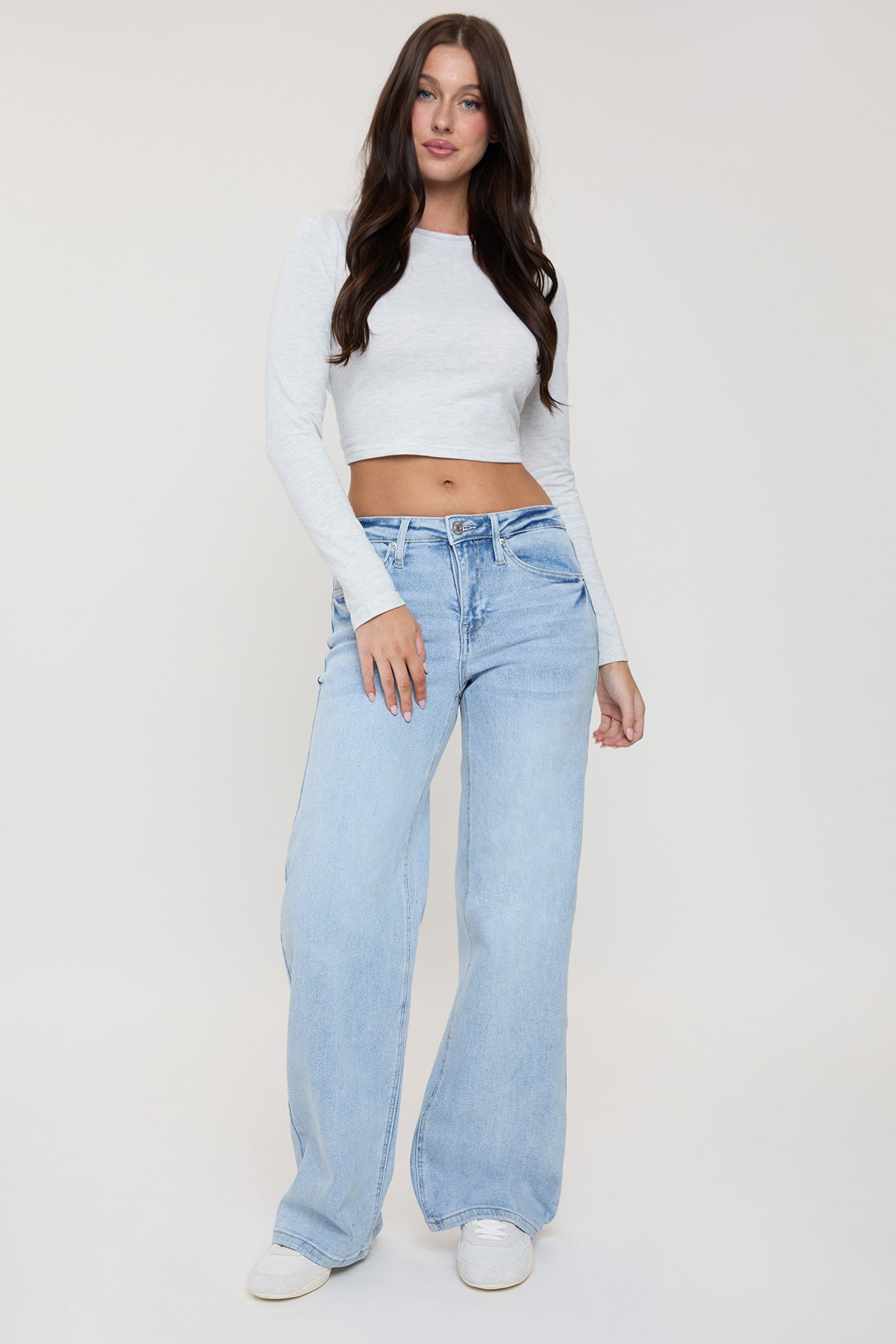 Women's Luxe Bella Wide Leg Jeans in N Indigo Blue view 22 - Women'S Luxe Jeans (bottom)