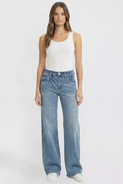 Women's Luxe Bella Wide Leg Jeans in N Indigo Blue view 23 - Women'S Luxe Jeans (bottom)