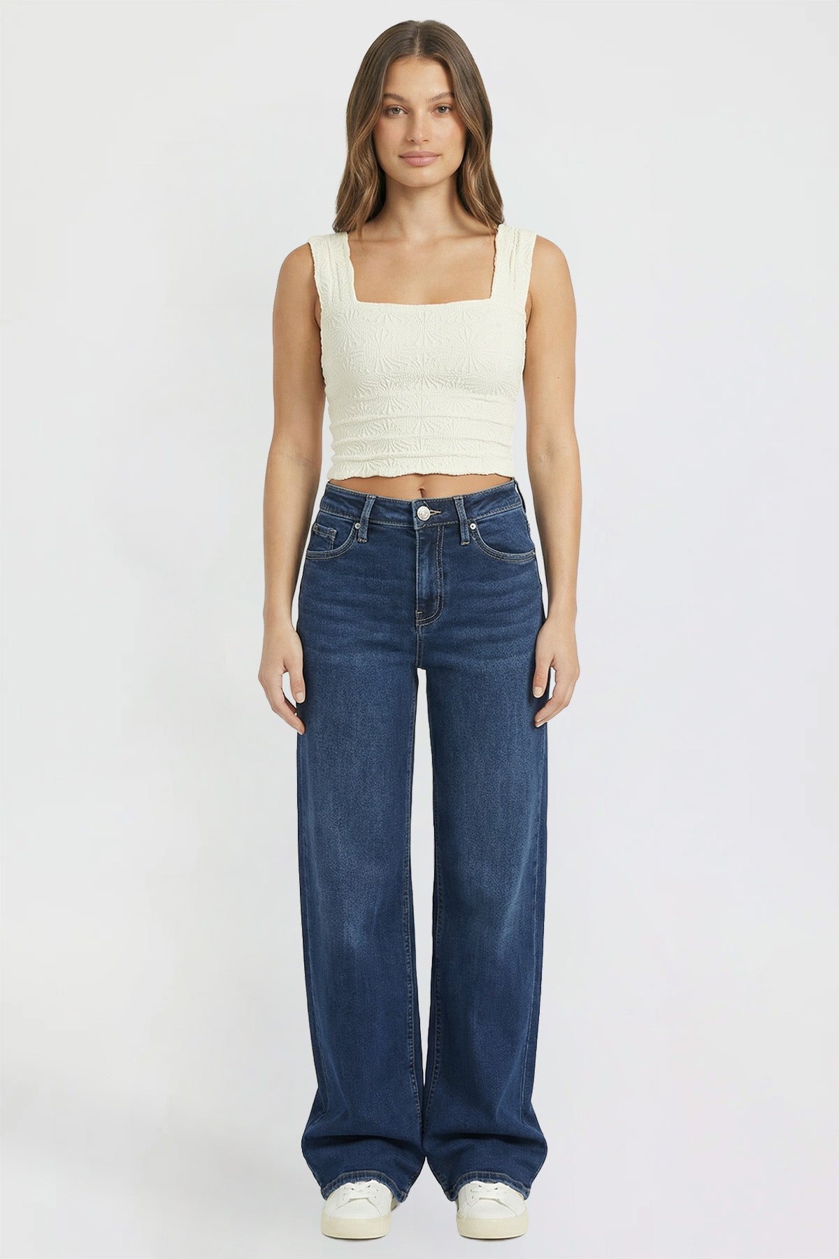 Women's Luxe Bella Wide Leg Jeans in S Midnight Sky Blue - Women'S Luxe Jeans (bottom)
