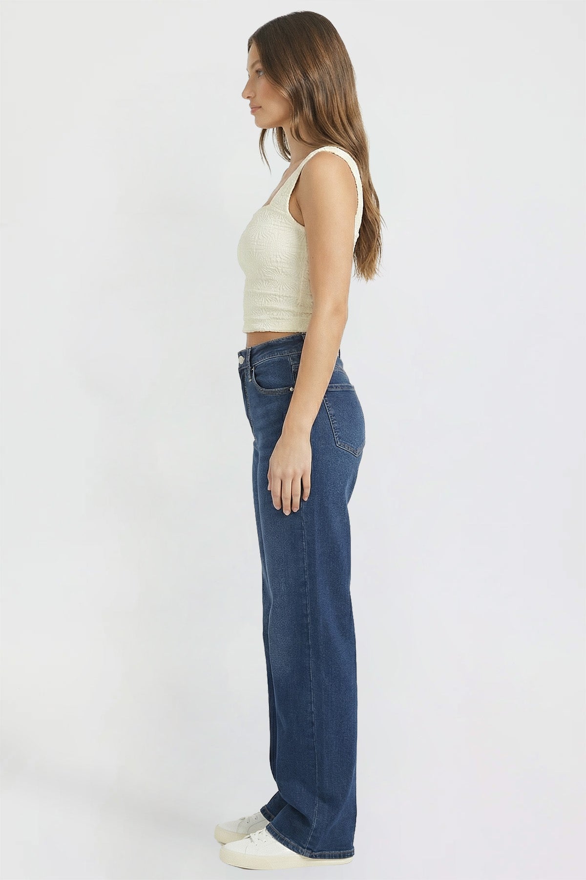 Women's Luxe Bella Wide Leg Jeans in S Midnight Sky Blue view 6 - Women'S Luxe Jeans (bottom)