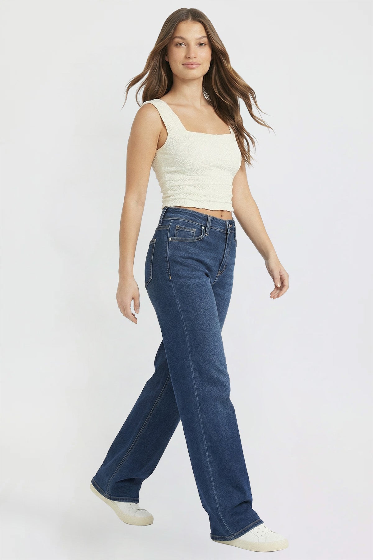 Women's Luxe Bella Wide Leg Jeans in S Midnight Sky Blue view 7 - Women'S Luxe Jeans (bottom)