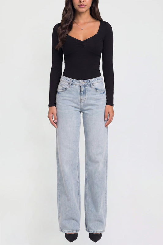 Women's Luxe Britney Wide Leg Jeans in L Light Blue - Women'S Luxe Jeans (bottom)