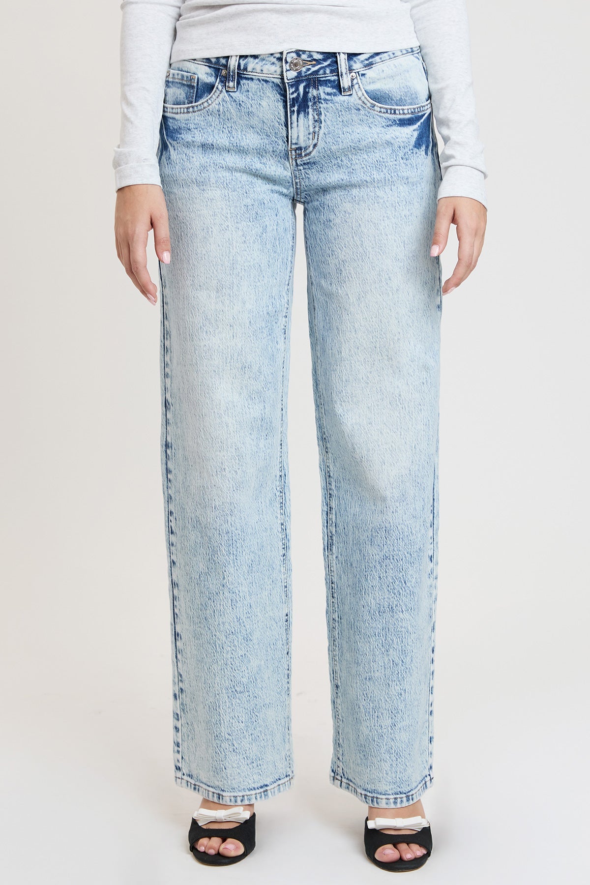Women's Luxe Britney Wide Leg Jeans in L Light Blue view 3 - Women'S Luxe Jeans (bottom)