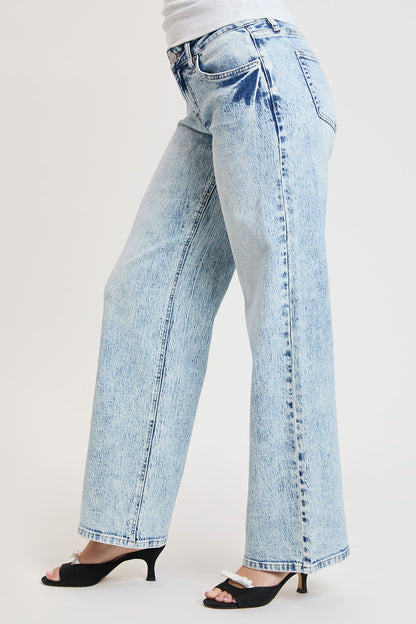 Women's Luxe Britney Wide Leg Jeans in L Light Blue view 6 - Women'S Luxe Jeans (bottom)