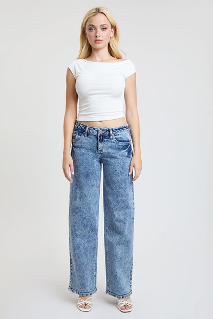 Women's Luxe Britney Wide Leg Jeans in M Medium Blue view 20 - Women'S Luxe Jeans (bottom)