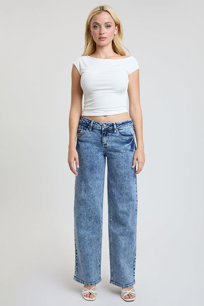 Women's Luxe Britney Wide Leg Jeans in M Medium Blue view 21 - Women'S Luxe Jeans (bottom)