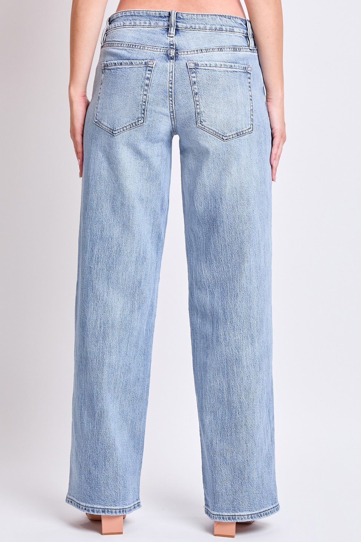 Women's Luxe Britney Wide Leg Jeans in V1 Tinted Vintage Blue view 10 - Women'S Luxe Jeans (bottom)