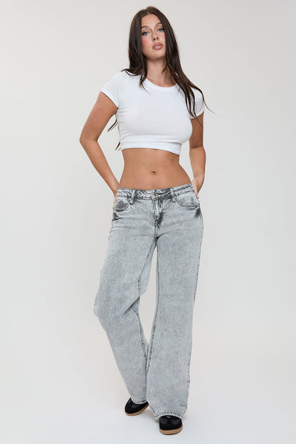 Women's Luxe Britney Wide Leg Jeans in X Gray view 14 - Women'S Luxe Jeans (bottom)