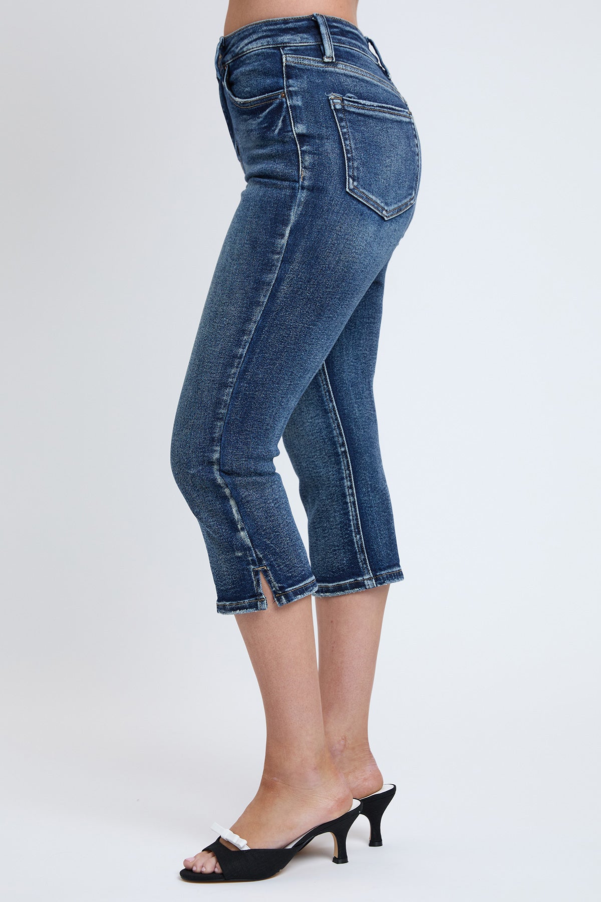 Women's Luxe Capri with Side Slit in S Midnight Sky Blue view 3 - Women'S Luxe Slippers (bottom)