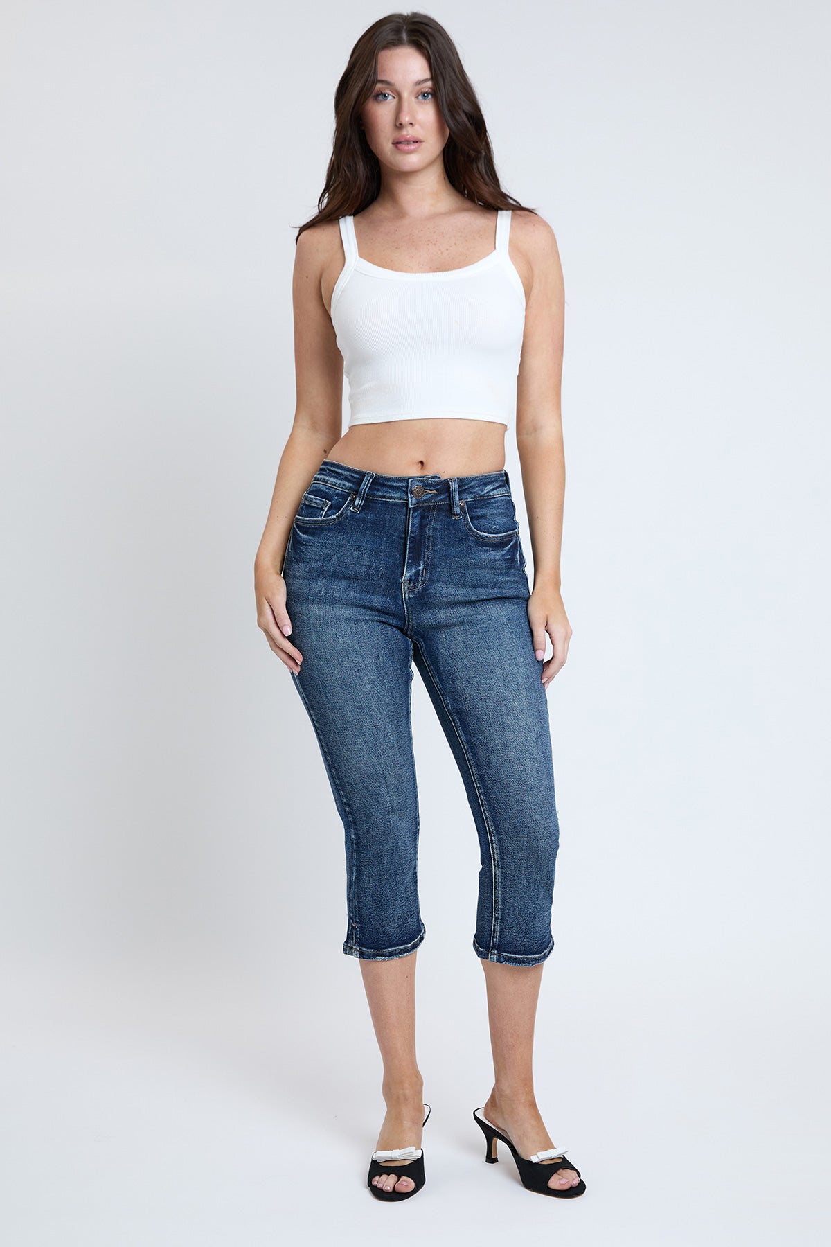 Women's Luxe Capri with Side Slit in S Midnight Sky Blue view 5 - Women'S Luxe Slippers (bottom)
