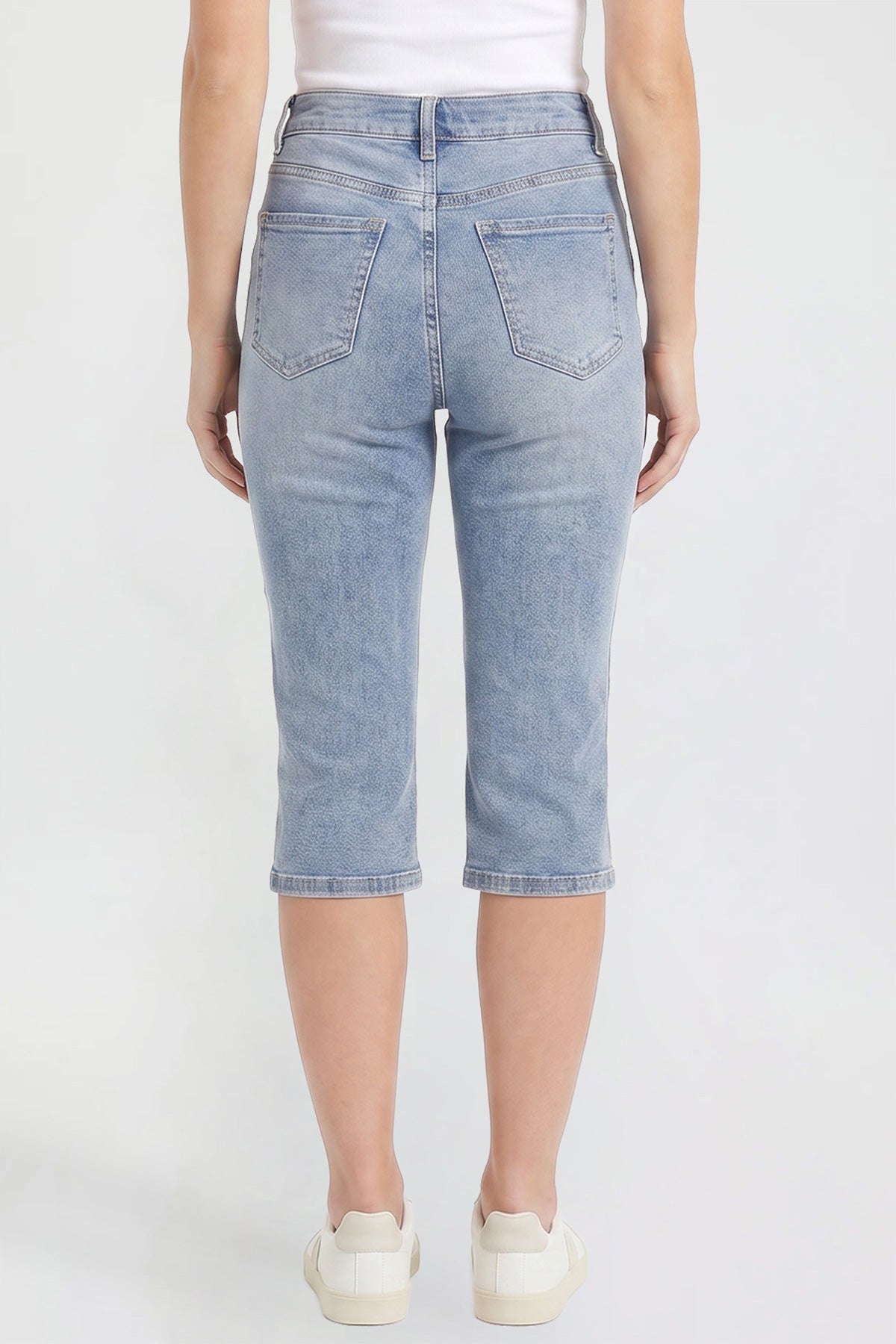 Women's Luxe Capri with Side Slit in Y Washed Blue view 11 - Women'S Luxe Slippers (bottom)