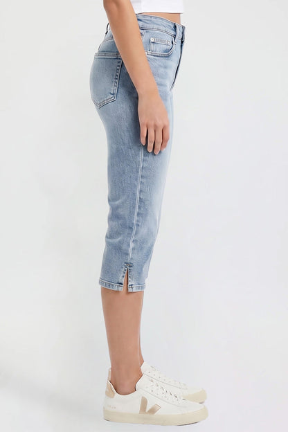 Women's Luxe Capri with Side Slit in Y Washed Blue view 9 - Women'S Luxe Slippers (bottom)