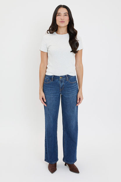 Women's Luxe High Rise Wide Leg Jeans in C Sky Blue view 7 - High-Waisted - Women'S Luxe Jeans (bottom)