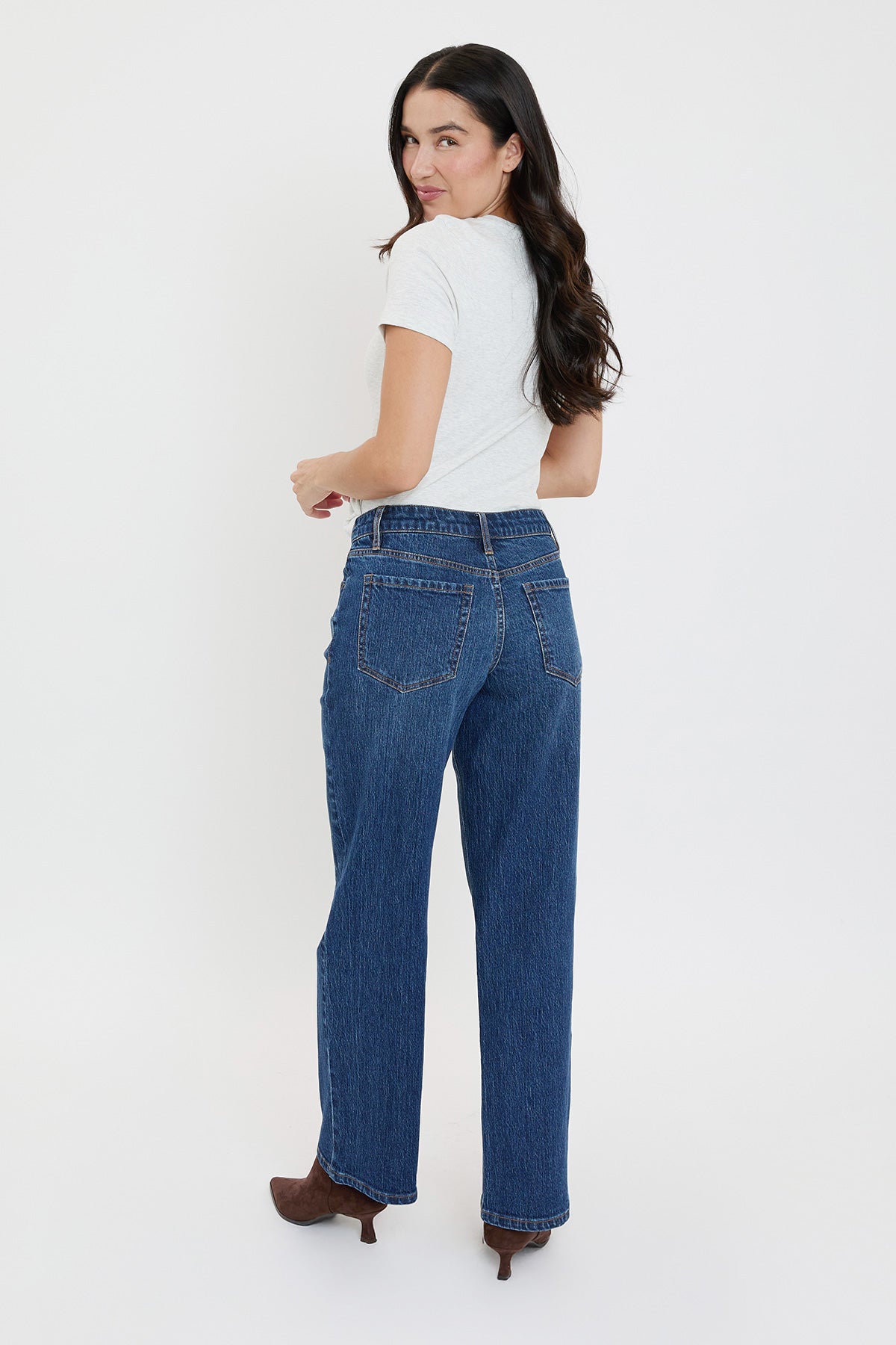 Women's Luxe High Rise Wide Leg Jeans in C Sky Blue view 8 - High-Waisted - Women'S Luxe Jeans (bottom)