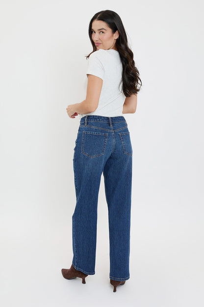 Women's Luxe High Rise Wide Leg Jeans in C Sky Blue view 8 - High-Waisted - Women'S Luxe Jeans (bottom)