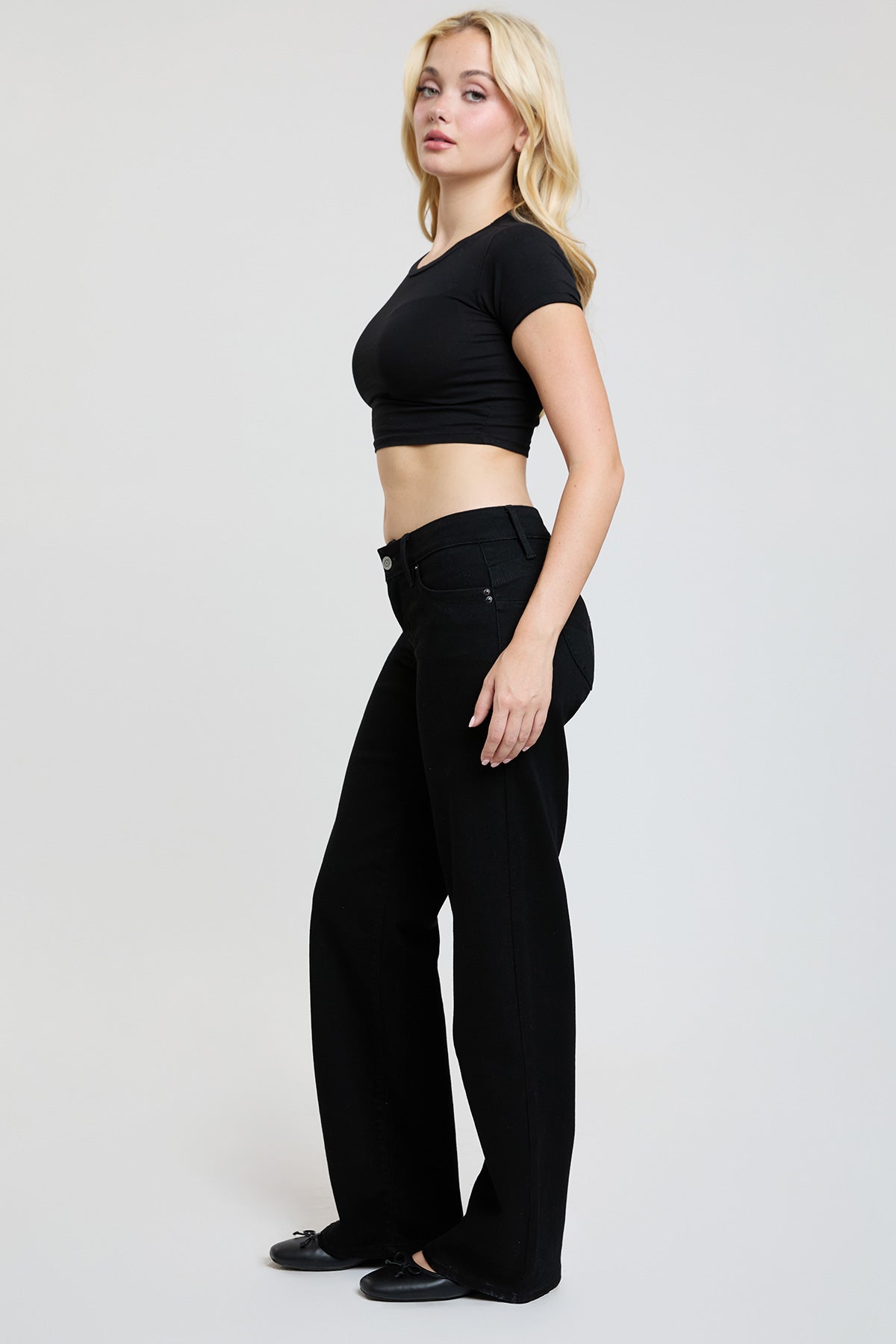 Women's Luxe Low Rise Wannabettabutt Wide Leg Jeans in R Olympic Blue view 14 - Women'S Luxe Jeans (bottom)