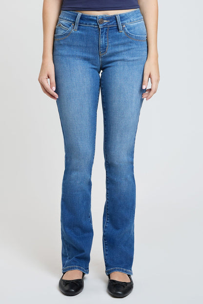Women's Luxe Mid Rise Wannabettabutt Bootcut Jeans in M Medium Blue view 11 - Women'S Luxe Jeans (bottom)