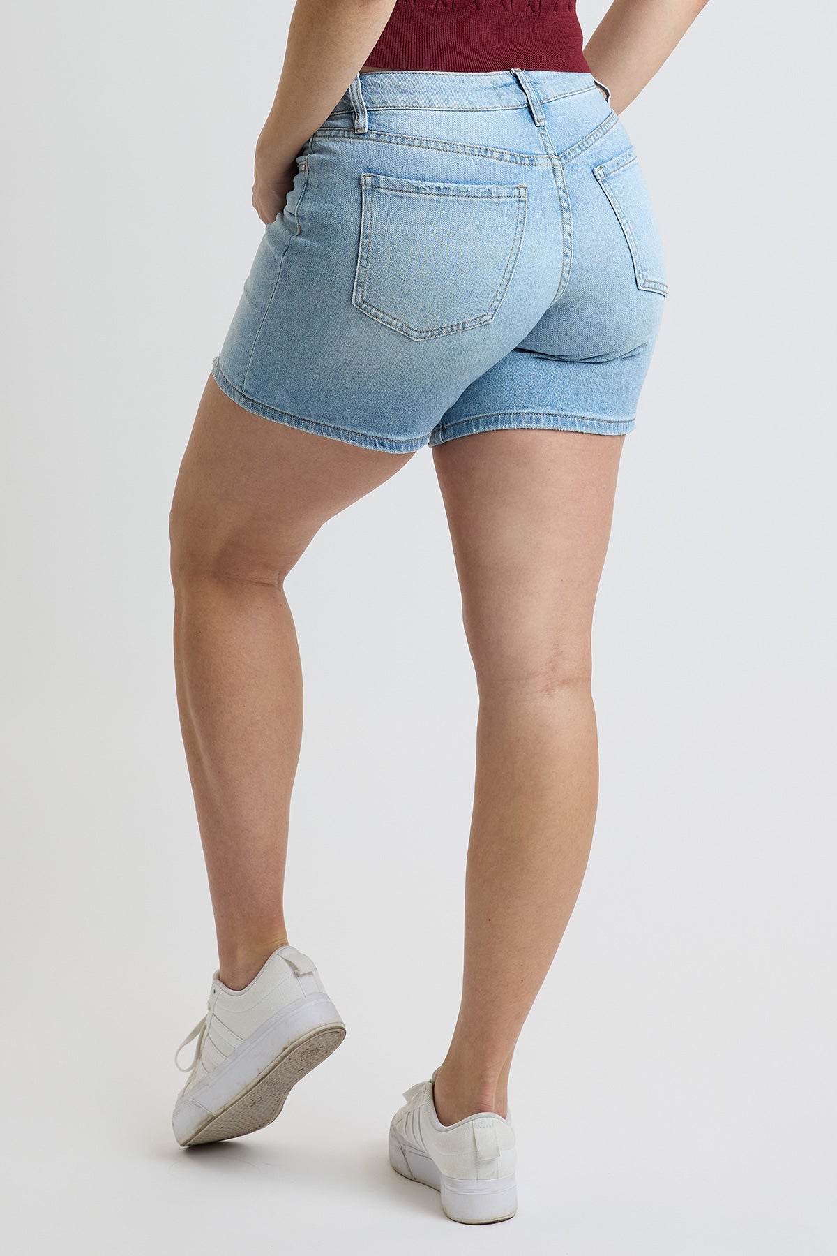 Women's Luxe Short in C Sky Blue view 4 - Women'S Luxe Shorts (bottom)