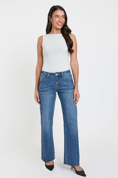 Women's Luxe Wide Leg Jeans with Angled Seam view 8 - Women'S Luxe Jeans (bottom)