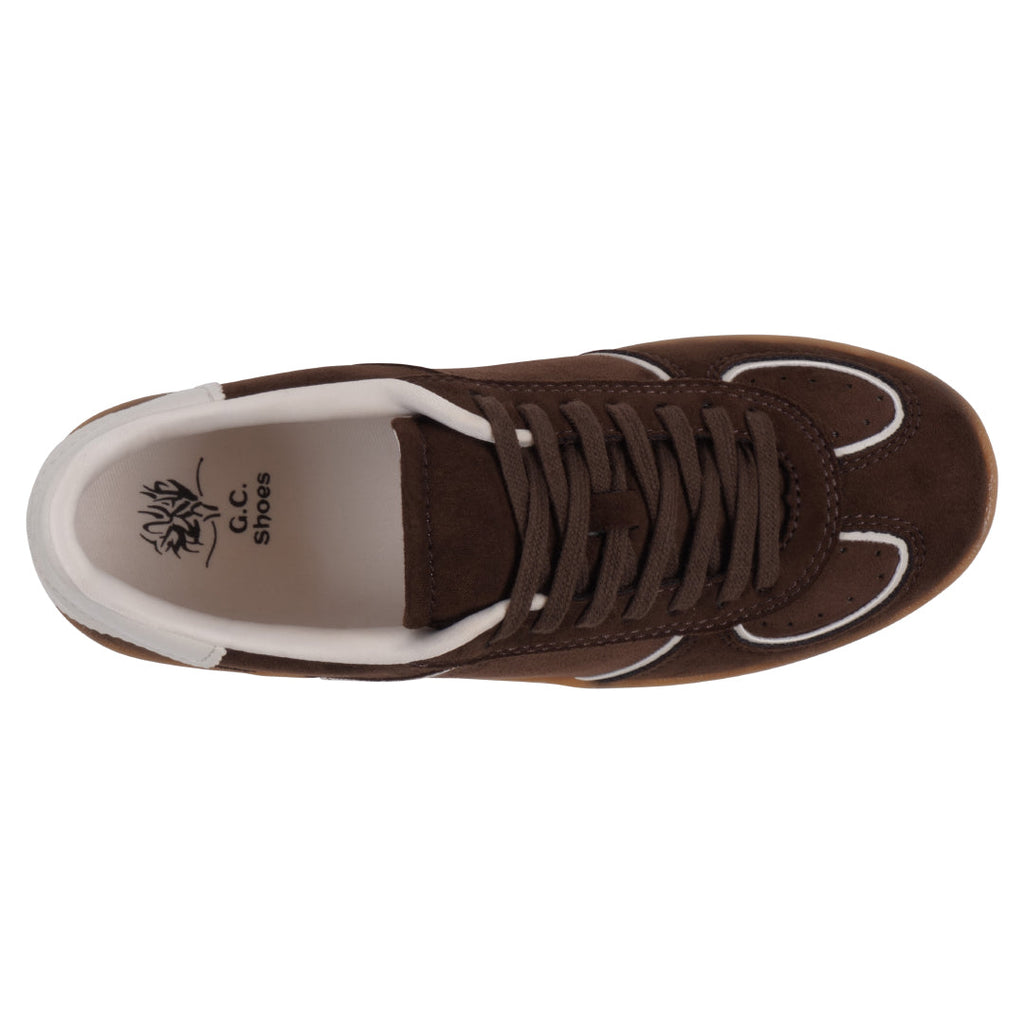 Women's Milan Burgundy Lace up Sneaker Burgundy view 3 (shoe) - kizik women's milan sneakers, defloranc - shop at us.meeeshop